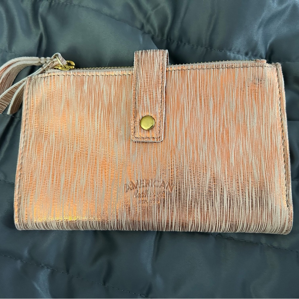 American Leather Company Rose Gold Women's Clutch